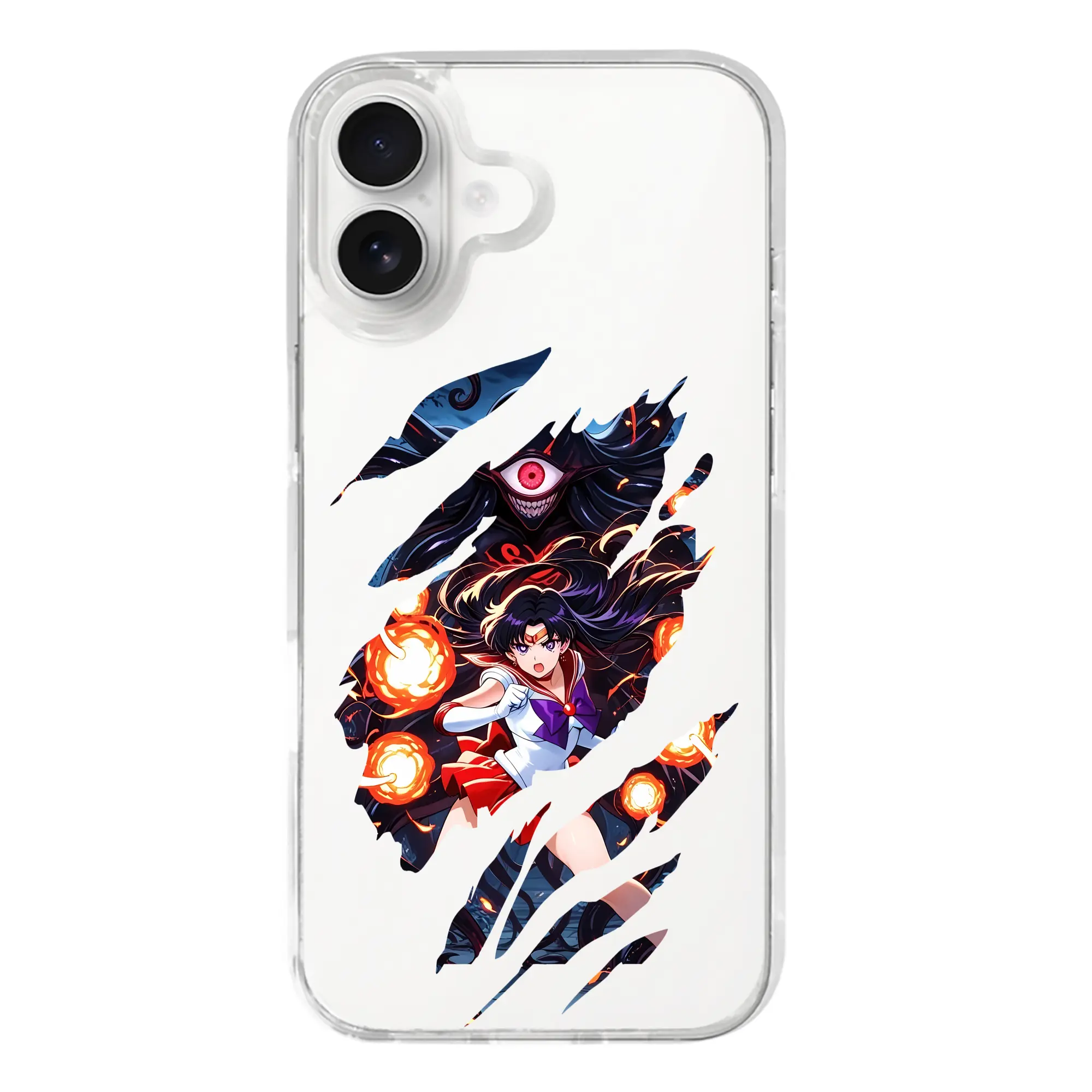 美少女戦士セーラームーン グッズ 火野 レイ - iPhone 17シリーズ 透明スマホケース – 薄型・耐衝撃・精密フィット保護カバー